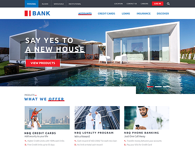 Bank Website Design bank blue clean design modern red simple website