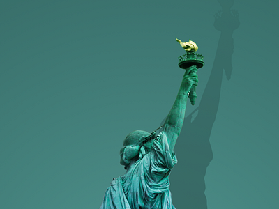 Statue of Liberty National Monument green illustrations illustrations. minimalist new york statue of liberty