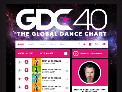 Gdc Main chart dance design dutchgdc listen music radio stream top40 web website
