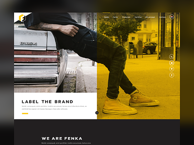 Website for FENKA a Fashion Label company clothing design fashion jeans label labels levi responsive web webdesign website