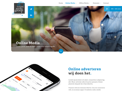 Website for a online marketing agency advertising agency clean design landing marketing mobile online responsive slider web website