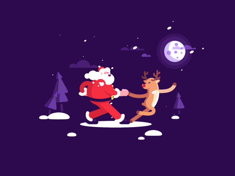 International Day of Tango 2d after effect animation character dance dancers deer dracula fun gif happy illustration loop motion santa space tango violet winter witch