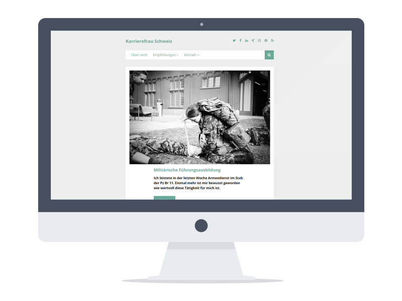 Karrierefrau switzerland women career bootstrap css sass html blog wordpress portfolio cv