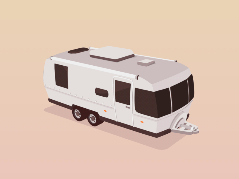 Airstream Turntable 3d auto car trailer turntable