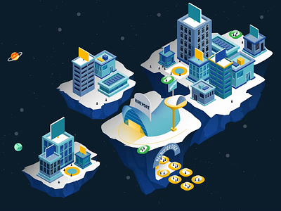 Hero Animation for Hireport after effects animation design illustration isometric isometric animation isometric illustration isometry lottie lottie animation motion motion design svg svg animation vector web