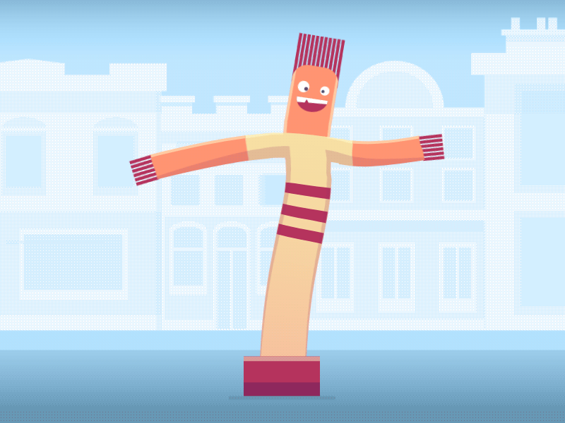 Animated Inflatable Man Using MIDAS After Effects Plug-in