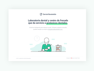 Dental Barakaldo clean dental desktop green illustration interface jonanderp ui ux website white