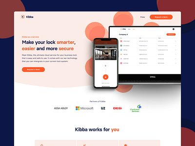 Smart Lock Kibba - Landing Page