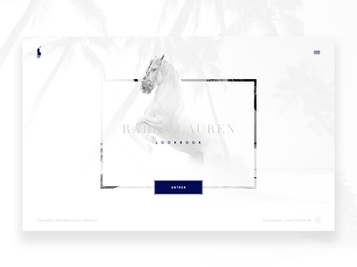 Ralph Lauren Lookbook design luxury ralph lauren ui ux webdesign welcome white