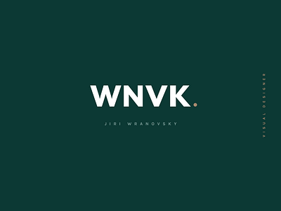 WNVK. branding gold green logo personal white
