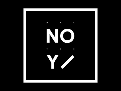 Y/NO personal branding black branding logo minimal personal white