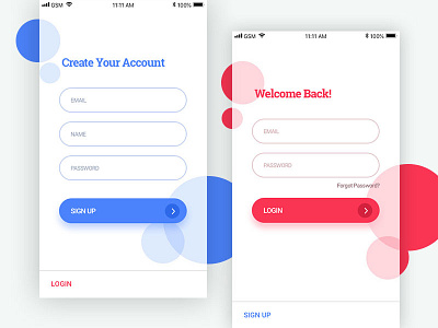 Sign Up & Login by Jayasri Nagrale on Dribbble