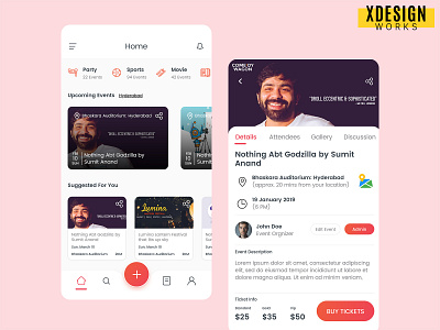 Areuin App Screens app appdesign areuin areuin app checkout design event group ticket ticket booking ui
