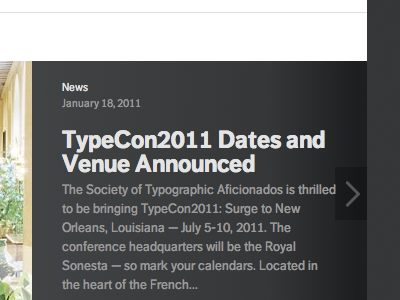 TypeCon News dagny ffdagny gradient gray grey text typecon typography wordpress