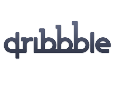 Double Dribbble blue dribbble gradient rebound type typography