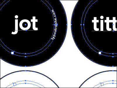 Jots & Tittles black button illustrator jot proximanova tittle type typecon typography typostrophe white