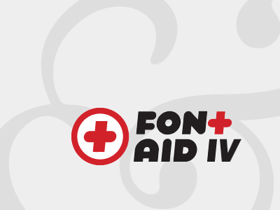 Font Aid Splash ampersand baskerville email fontaid gray grey red sota typography