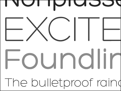 The Bulletproof Raincoat fontfabric gray grey hero monoline monolinear sans specimen type typedia typography
