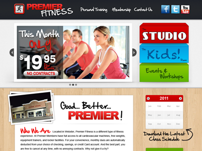 Fitness Center Website center concept fitness website