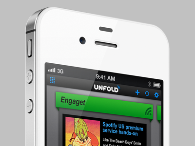 Unfold News App on iPhone 4S