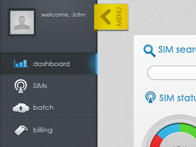 Dashboard Menu app dashboard menu web