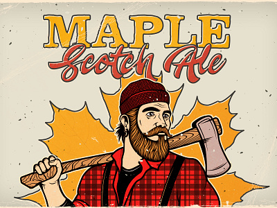 Maple Scotch Ale beer art beer branding brewery design lostboroughbrewing scotchale