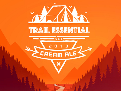 Trail Essential Cream Ale beer beer art beer branding brewery cream ale lostboroughbrewing trail essential