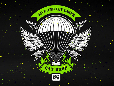 Can Drop Emblem beer beer art beer branding blacklager brewery candrop liveandletlager lostboroughbrewing