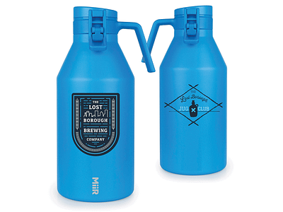 Jug Club 64oz Growler w/Adventure Badge badge beer beer art beer branding brewery growler jugclub lostboroughbrewing