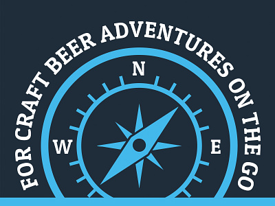 Craft Beer Adventures On The Go Emblem adventure beer beer art beer branding brewery compass emblem lostboroughbrewing