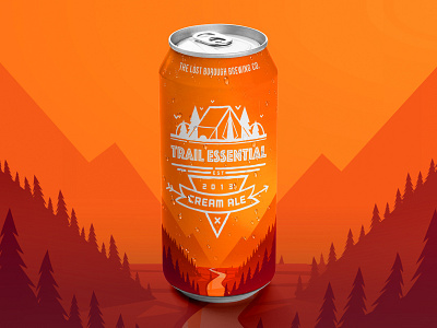 Trail Essential Cream Ale Can 16oz beer beer art beer branding beer can brewery can cream ale lostboroughbrewing trail essential