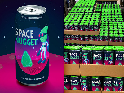 Space Nugget DIPA Can beer beer art beer branding brewery cant art dipa double ipa lostboroughbrewing space nugget