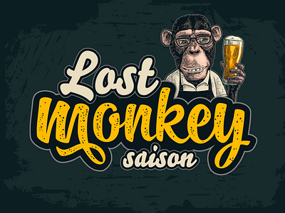 Lost Monkey Saison beer beer art beer branding brewery lostboroughbrewing lostmonkey