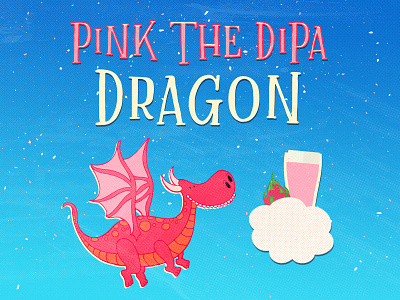 Pink the DIPA Dragon beer beer art beer branding brewery dipa doubleipa dragonfruit lostboroughbrewing