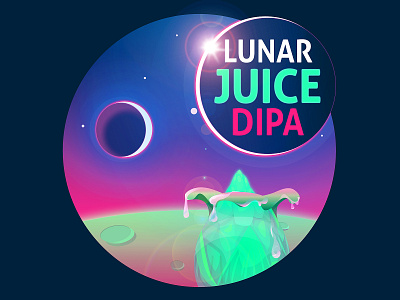 Lunar Juice Double IPA 🚀🍺 beer beer art beer branding brewery india pale ale juice lostboroughbrewing lunar lunarjuice