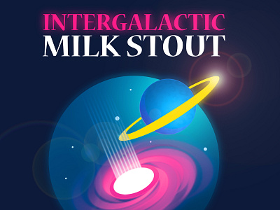 Intergalactic Milk Stout beer beer art beer branding brewery intergalactic lostboroughbrewing milk milk stout space stout