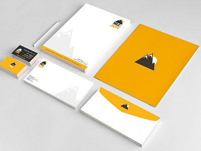 Client Branding Package branding colorado envelopes folders high hope identity letterhead mile mountains package