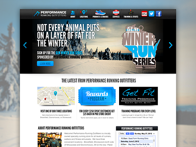 Performance Running Website Splash Page page performance running splash website