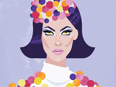 Gigi Goode design drag queen illustration portrait