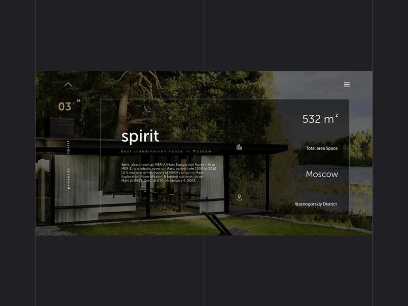 Menu animation for Scandy Arc website animation in ui ux web website