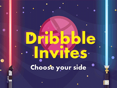 2 Invites for Jedi dribbble invitation giveaway invite invites star wars