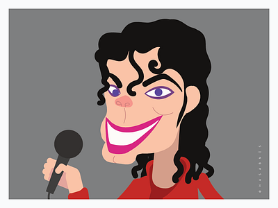 Michel Jackson art caricature illustration michel jackson minimalist vector