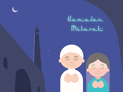 Ramadan Mubarak! creative minimalist ramadan todays special vector