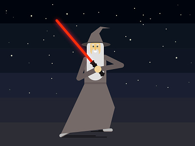 Gandalf Sith? character design gandalf illustration light saber star wars stars