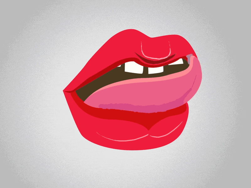 Tonguey Lips 2d animation animation fun gif lips mouth red tongue