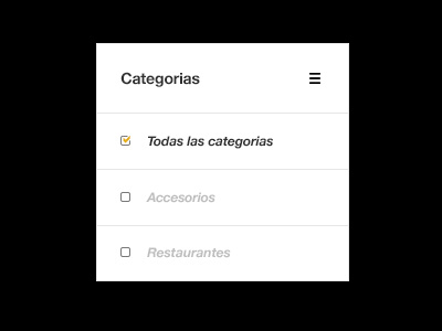 Categorias categories diego diego valbuena list menu submenu ui ui design valbuena