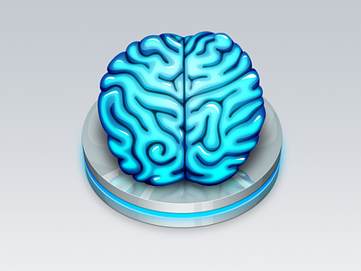 Brain Icon application blue brain glow icon mac os platter x