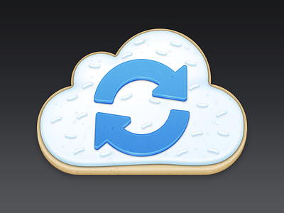 Cloud Sync Cookie Icon application cookie delicious icon looks mac os x sprinkles sync web