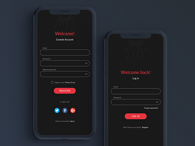 Sign Up / Log in - Daily UI #001 app dailyui dailyui 001 dailyuichallange log in sign up