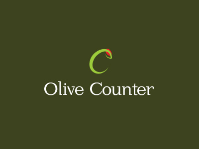 Olive Counter Logo brand deli design food icon logo olives vector